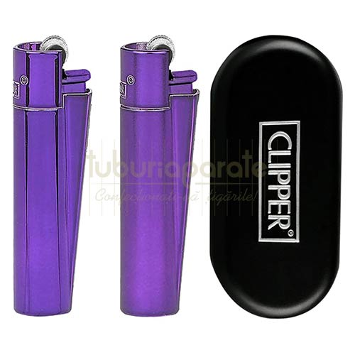 Bricheta reutilizabila cu gaz Clipper 8 editie Purple Rain